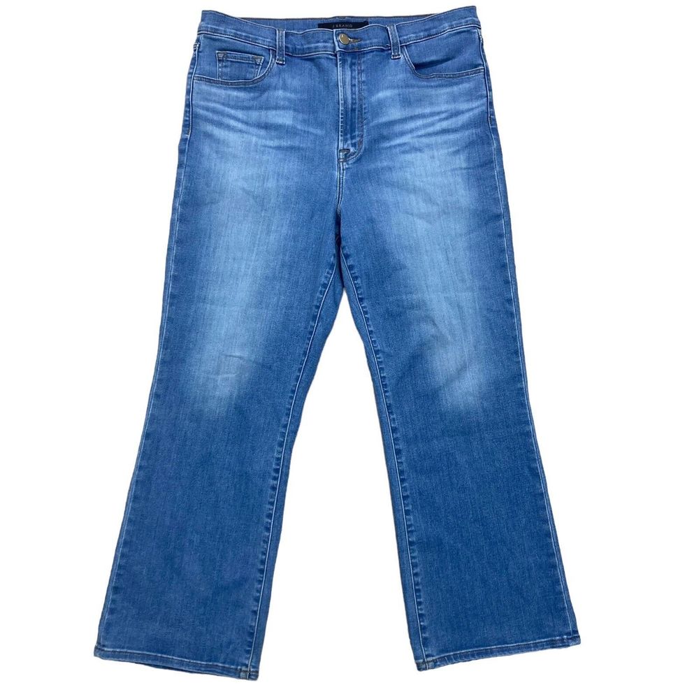 J Brand Women’s Size 32 Franky Jeans High Rise Crop Boot Cut Light Wash Denim